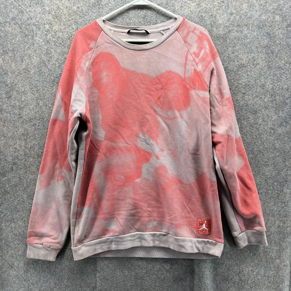 Jordan Sweater Men Large Pink Pullover Crewneck Casual Cotton Fleece Vtg Jacket